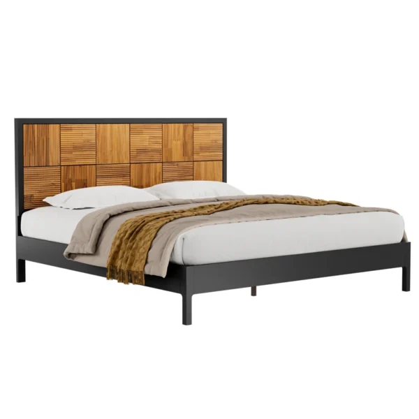 Wooden Iron Non Storage Bed